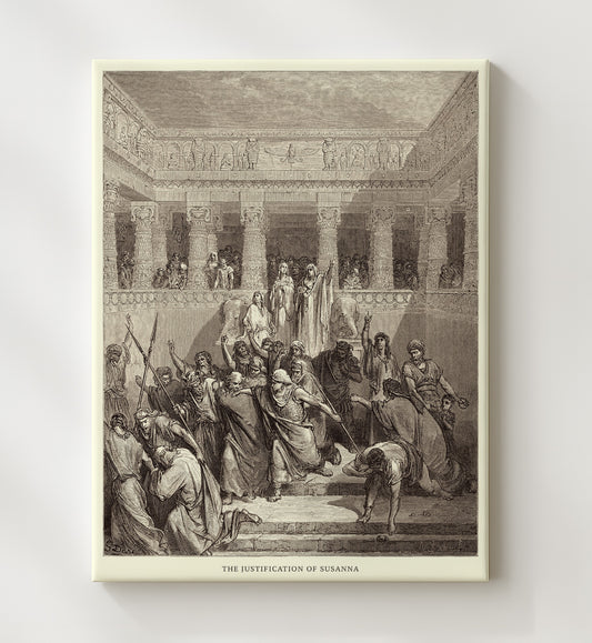 Daniel in the Lions Den Daniel 6 by Gustave Doré 8x10 Canvas Bible illustration wall art