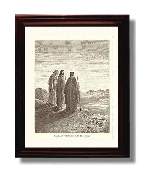 Darkness at the Crucifixion Matthew 27:45 Dore Bible Illustration Wall Art 8x10 Beveled Frame wall art print