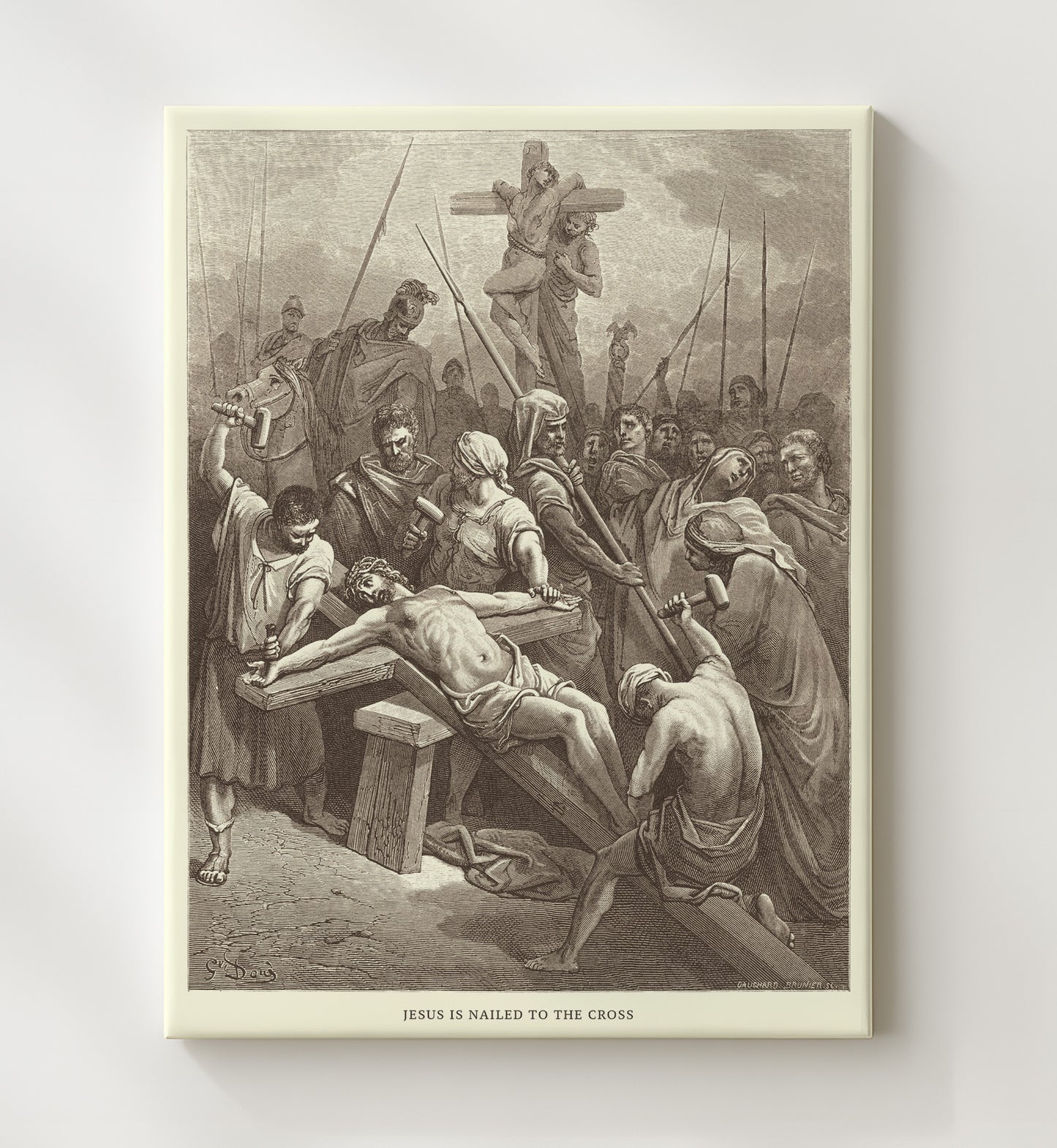 Disciples Mourn Over the Dead Jesus John 19:38-42 Dore Bible Illustration Wall Art 20x24 Canvas wall art print
