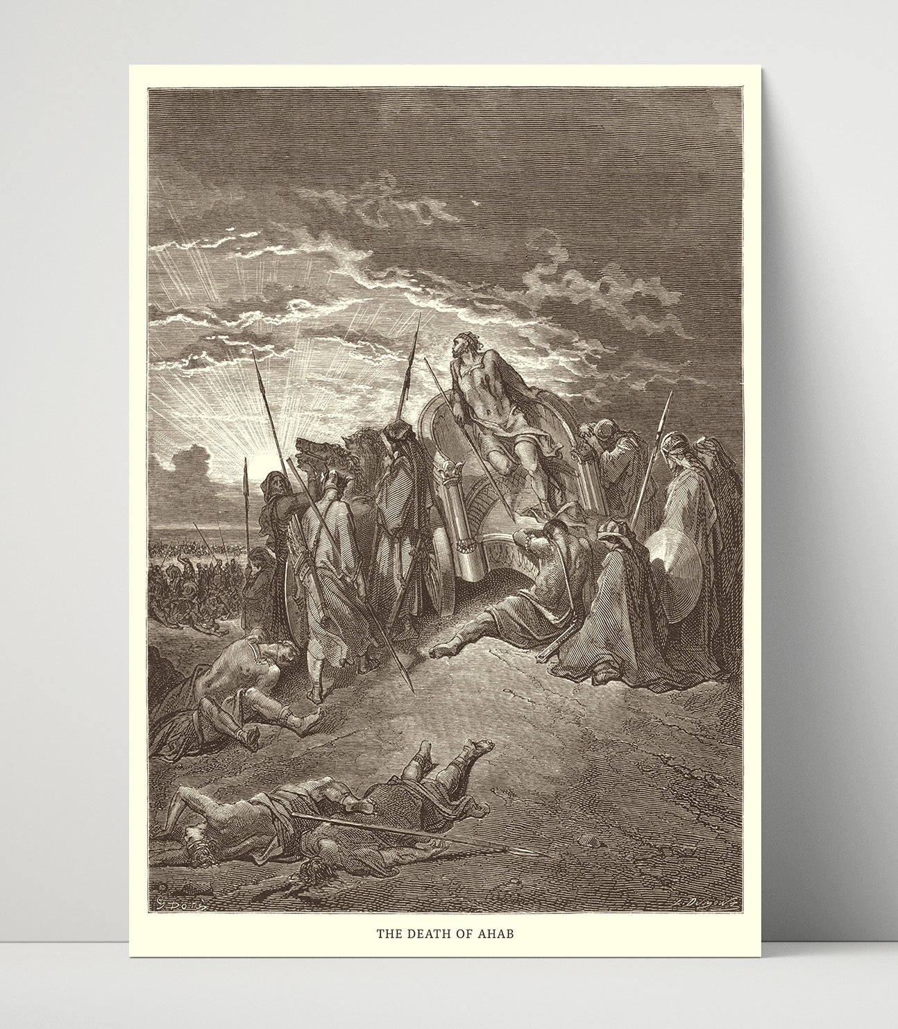 Elijah Is Nourished by an Angel 1 Kings 19:5-8 Dore Bible Illustration Wall Art 16x20 Unframed Print wall art print