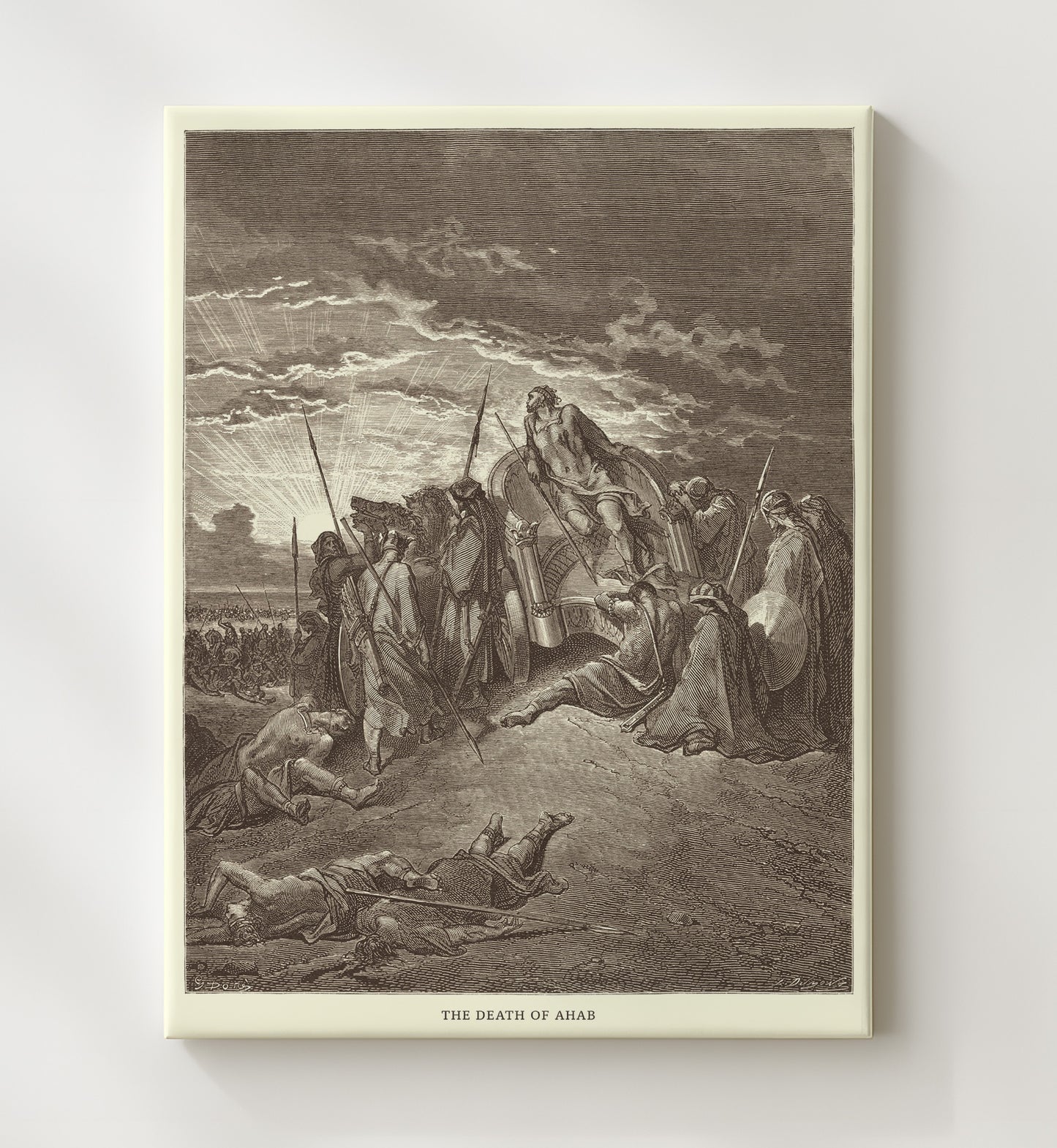 Elijah Is Nourished by an Angel 1 Kings 19:5-8 Dore Bible Illustration Wall Art 20x24 Canvas wall art print