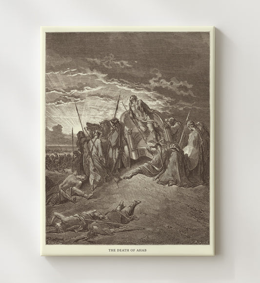 Elijah Is Nourished by an Angel 1 Kings 19:5-8 by Gustave Doré 8x10 Canvas Bible illustration wall art