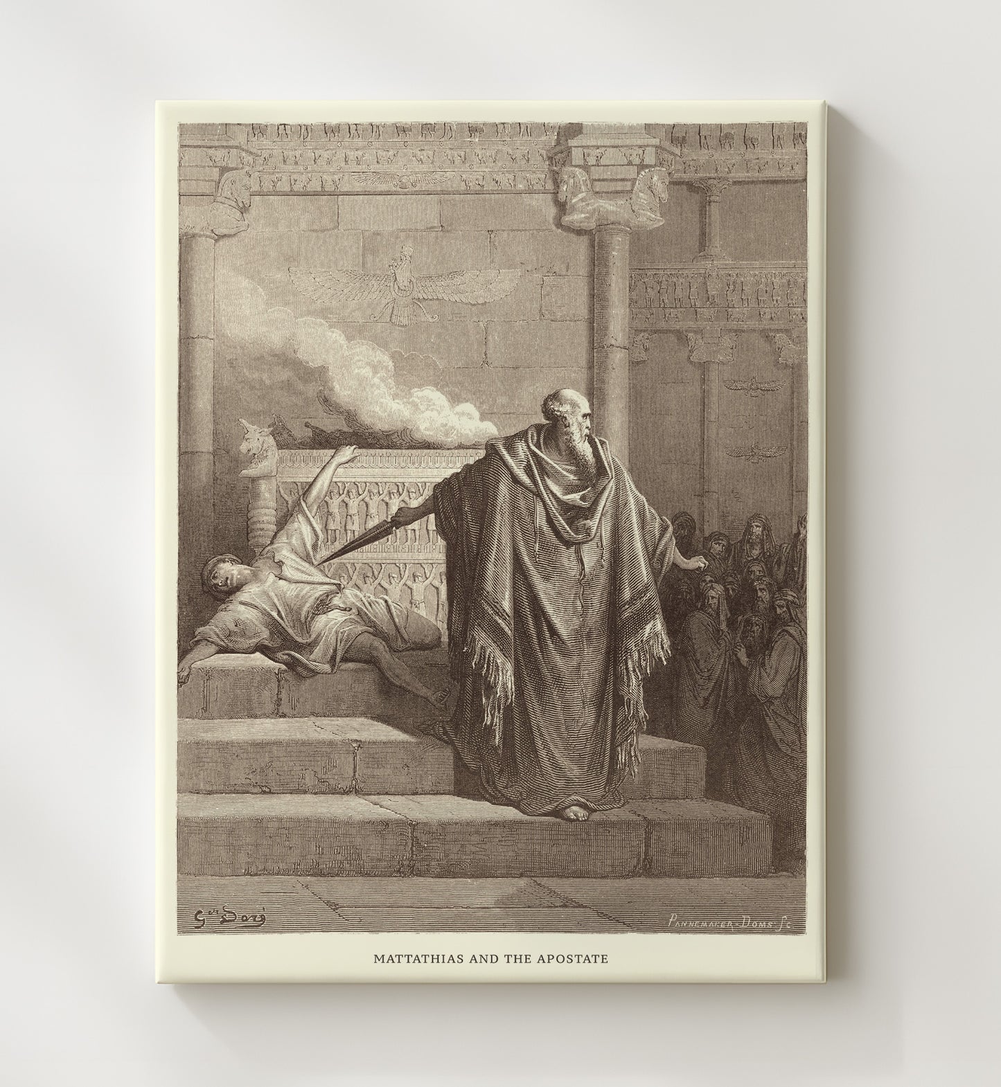 Esther Before the King Esther 5:1-8 Dore Bible Illustration Wall Art 20x24 Canvas wall art print