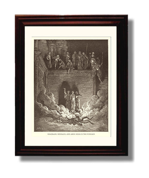 Ezekiels Vision of the Valley of Dry Bones Ezekiel 37:1-10 Dore Bible Illustration Wall Art 8x10 Beveled Frame wall art print