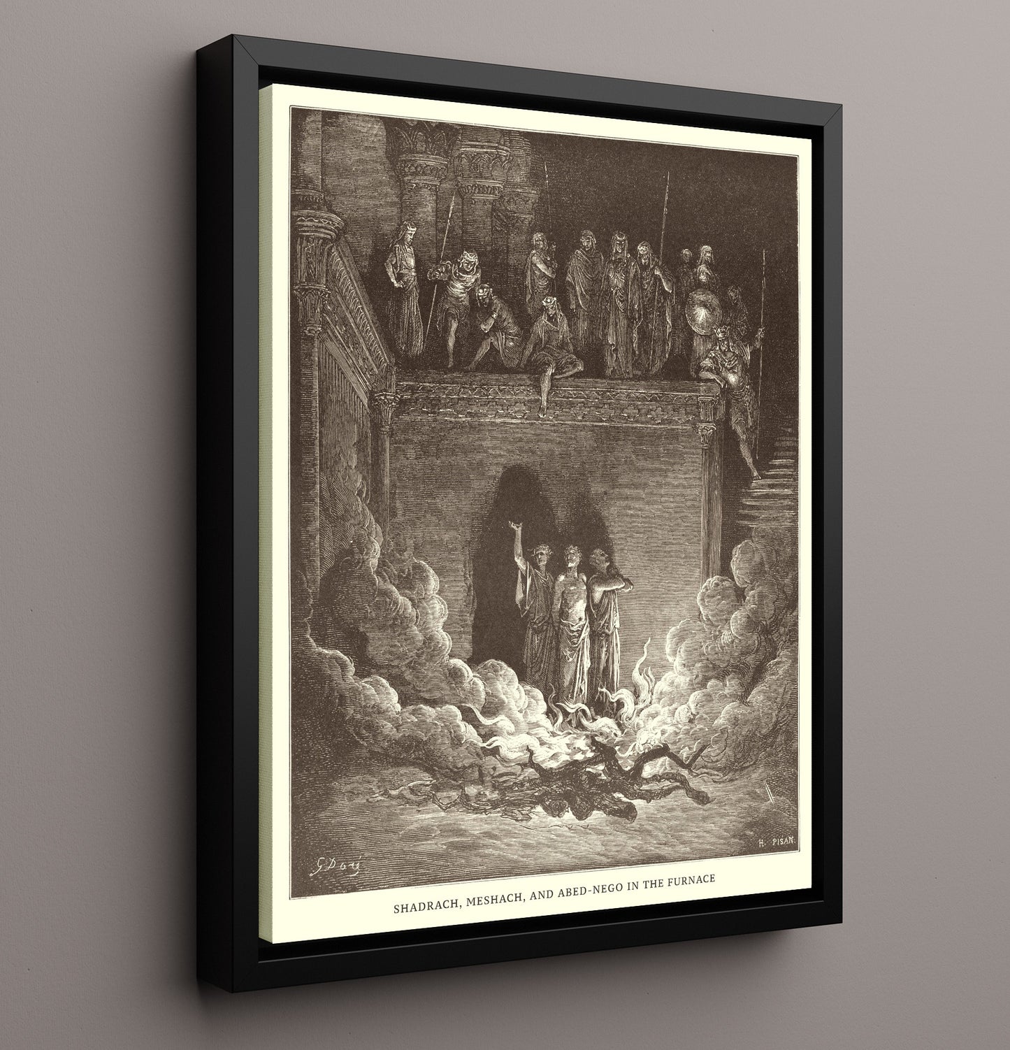 Ezekiels Vision of the Valley of Dry Bones Ezekiel 37:1-10 Dore Bible Illustration Wall Art 16x20 Framed Canvas wall art print