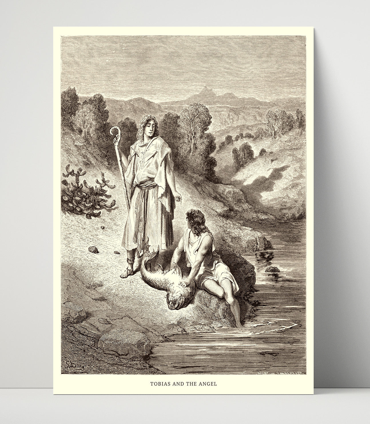 Ezra Reads the Law to the People Nehemiah 8:1-8 Dore Bible Illustration Wall Art 16x20 Unframed Print wall art print
