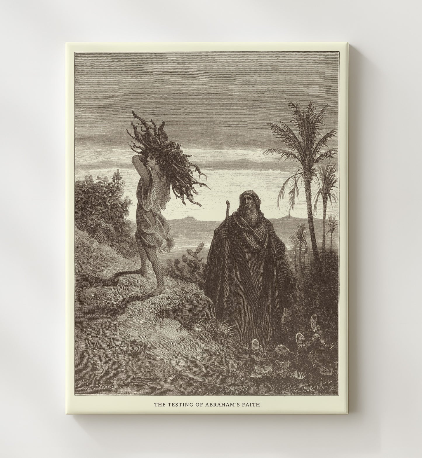 Hagar and Ishmael in the Wilderness Genesis 21:14-21 Dore Bible Illustration Wall Art 20x24 Canvas wall art print