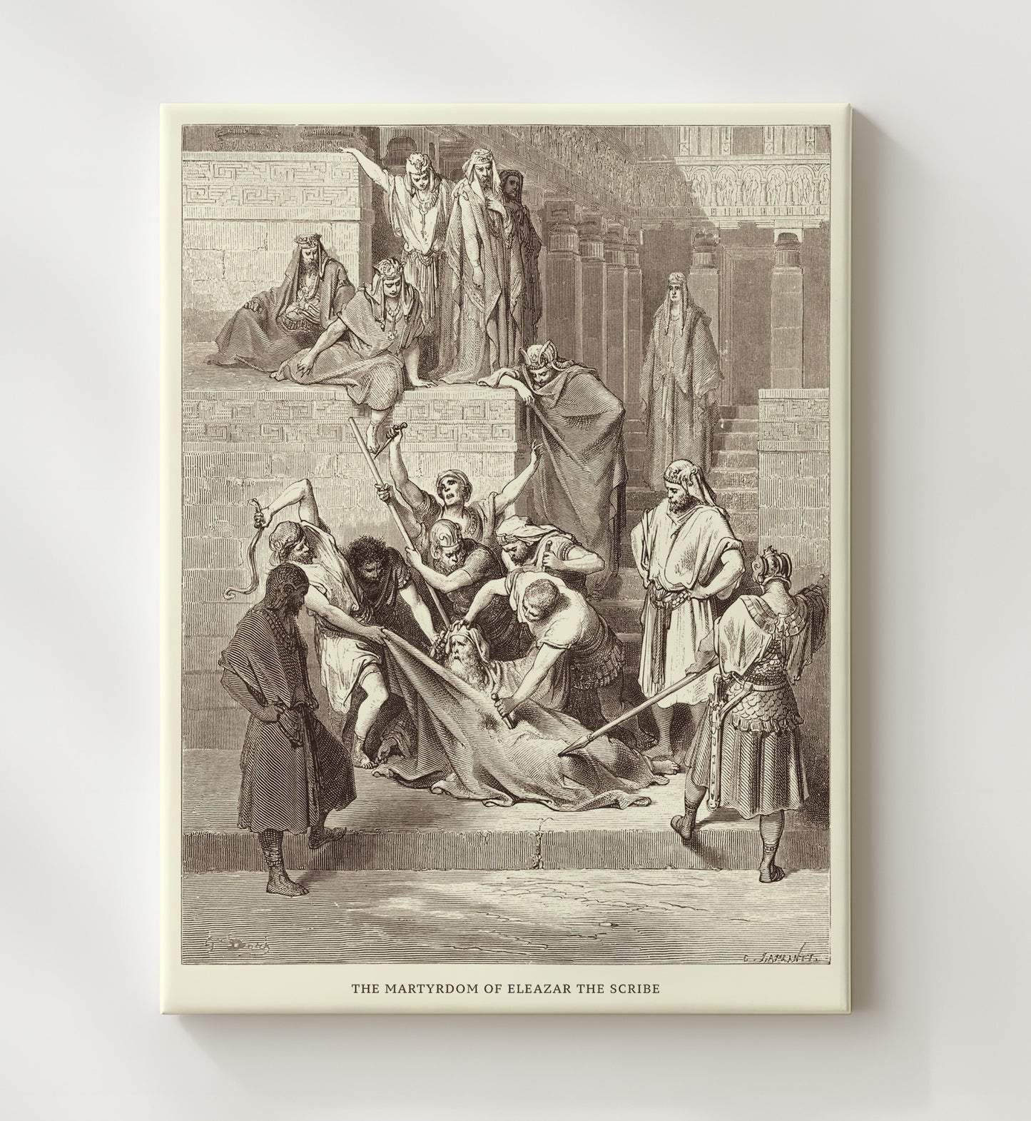 Heliodorus Is Cast Down 2 Maccabees 3-24-28 Dore Bible Illustration Wall Art 20x24 Canvas wall art print