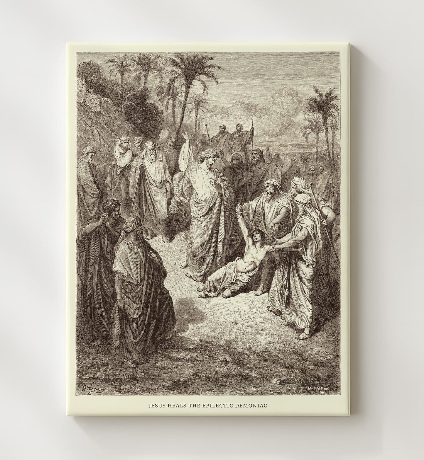 Herods Daughter Receives the Head of John the Baptist Matthew 14:6-11 Dore Bible Illustration Wall Art 20x24 Canvas wall art print