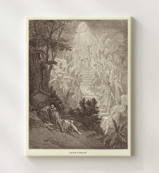 Isaac Blesses Jacob Genesis 27:1-29 by Gustave Doré 8x10 Canvas Bible illustration wall art
