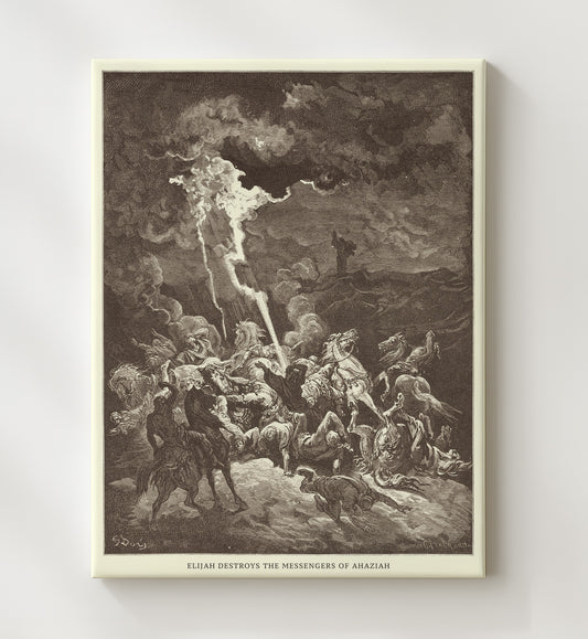 People of Jabesh-Gilead Recover the Bodies of Saul and His Sons 1 Samuel 31:11-13 by Gustave Doré 8x10 Canvas Bible illustration wall art