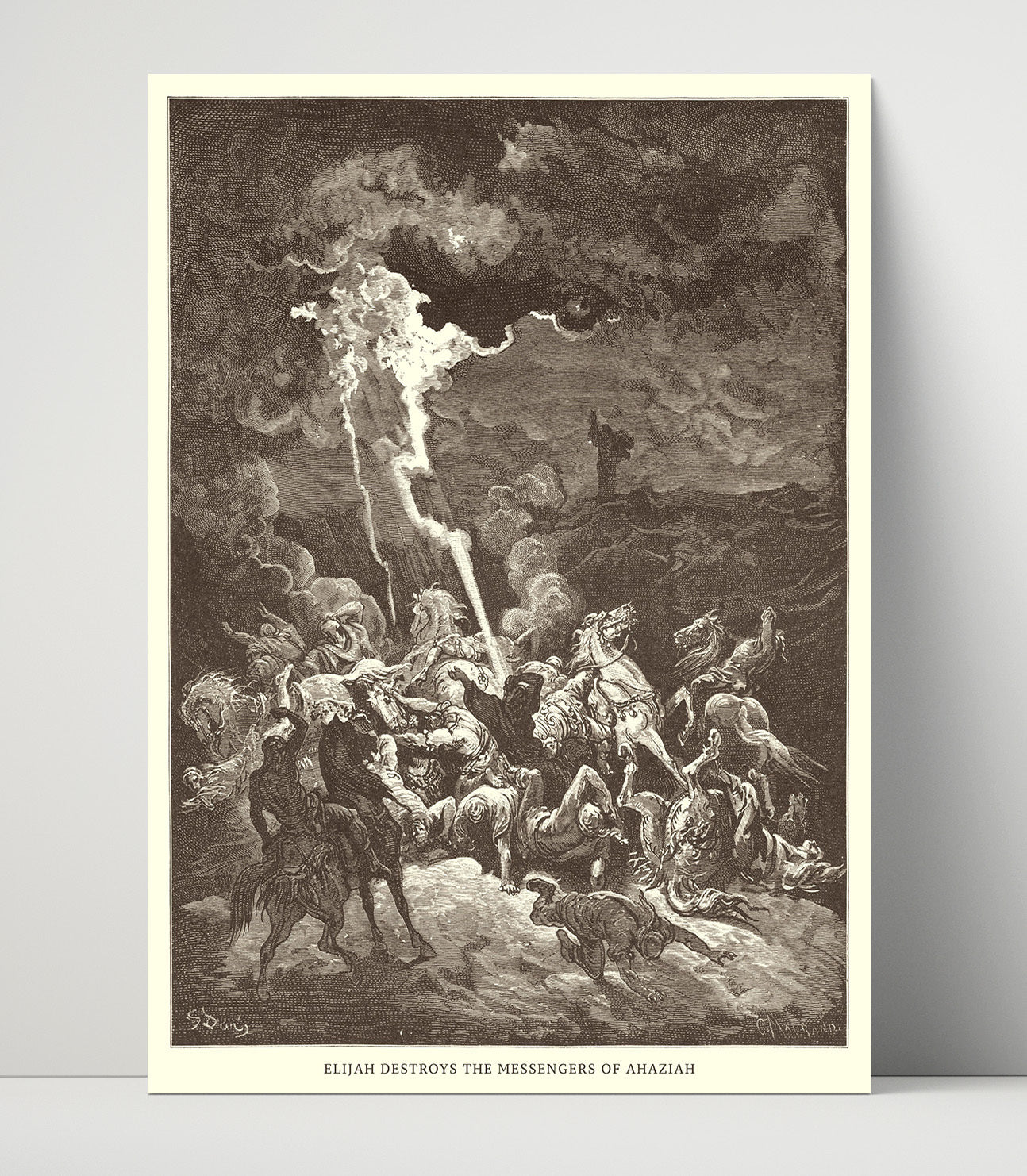 Jabesh-Gileadites Recover the Bodies of Saul and His Sons 1 Samuel 31:11-13 Dore Bible Illustration Wall Art 16x20 Unframed Print wall art print
