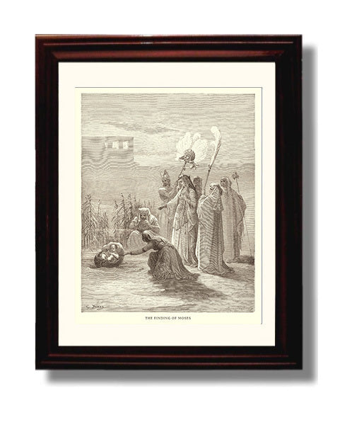Jacob Goes to Egypt Genesis 46:1-7 Dore Bible Illustration Wall Art 8x10 Beveled Frame wall art print
