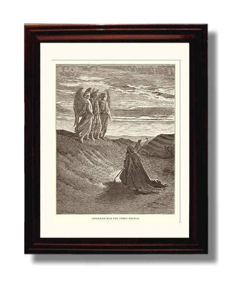 Jacobs Dream Genesis 28:10-22 Dore Bible Illustration Wall Art 8x10 Beveled Frame wall art print
