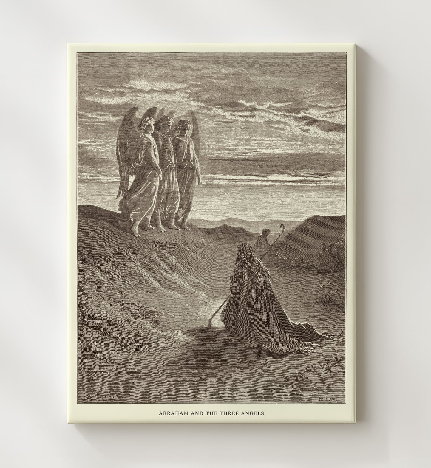 Jacobs Dream Genesis 28:10-22 Dore Bible Illustration Wall Art 20x24 Canvas wall art print
