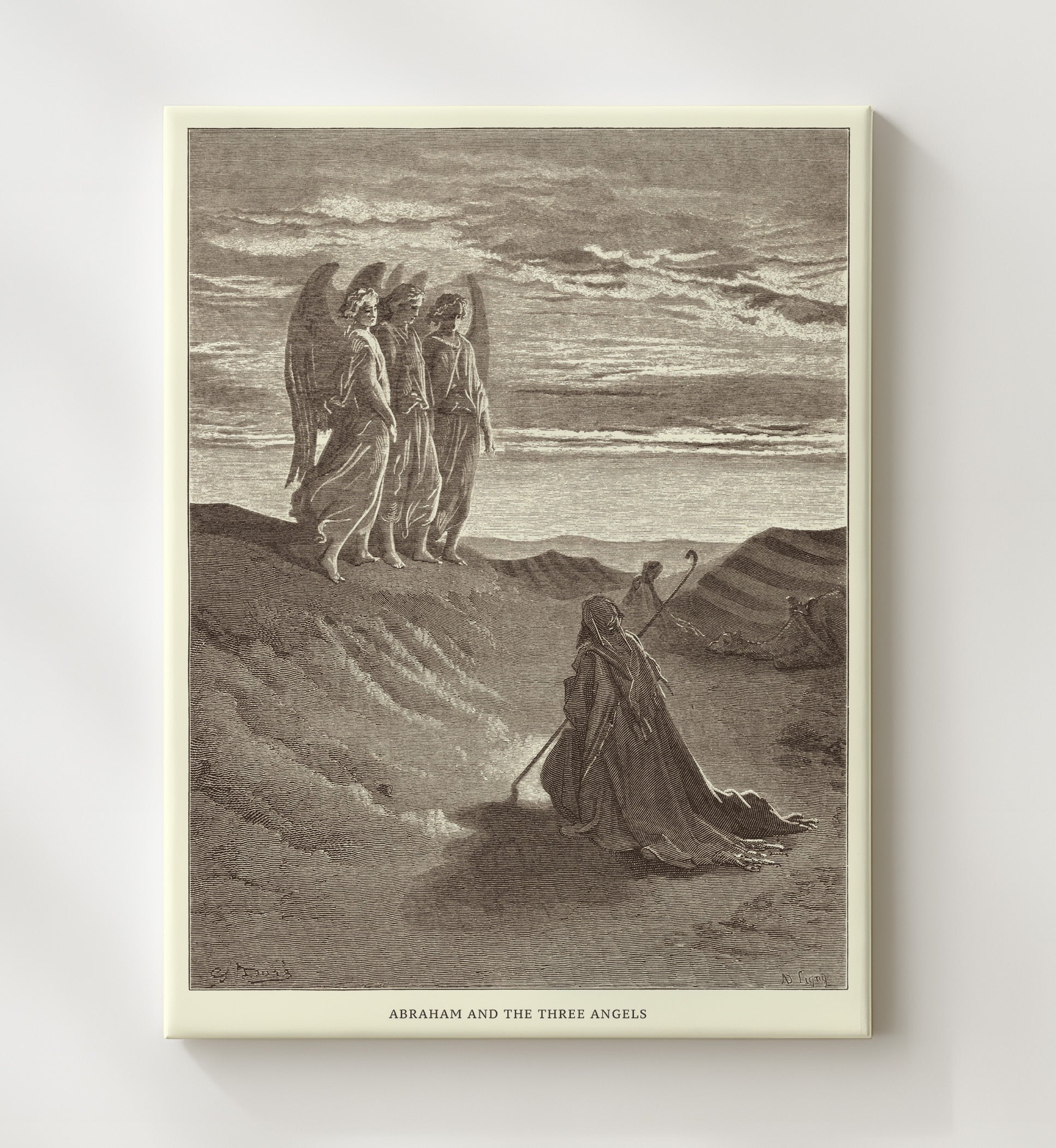 Jacobs Dream Genesis 28:10-22 Dore Bible Illustration Wall Art 20x24 Canvas wall art print