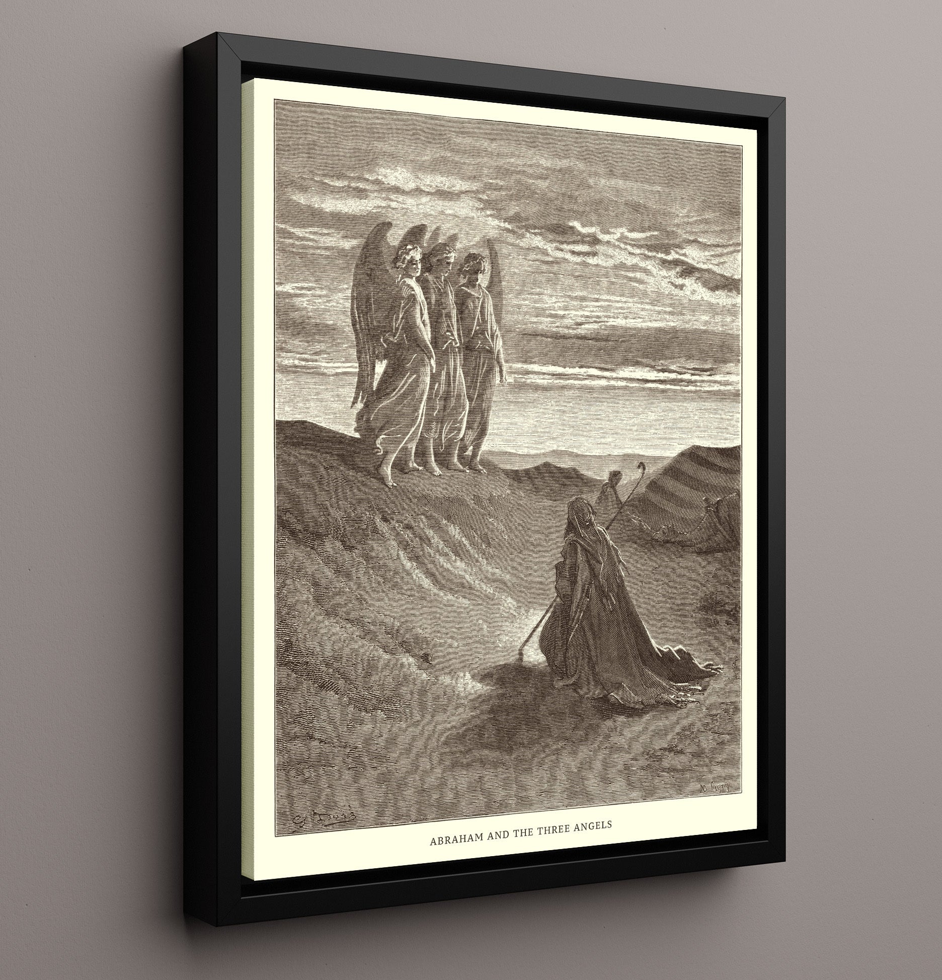 Jacobs Dream Genesis 28:10-22 Dore Bible Illustration Wall Art 16x20 Framed Canvas wall art print