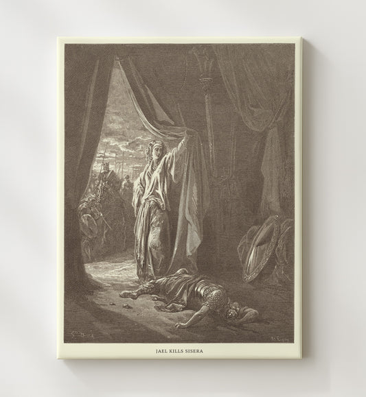 Jael Kills Sisera Judges 4:21 by Gustave Doré 8x10 Canvas Bible illustration wall art