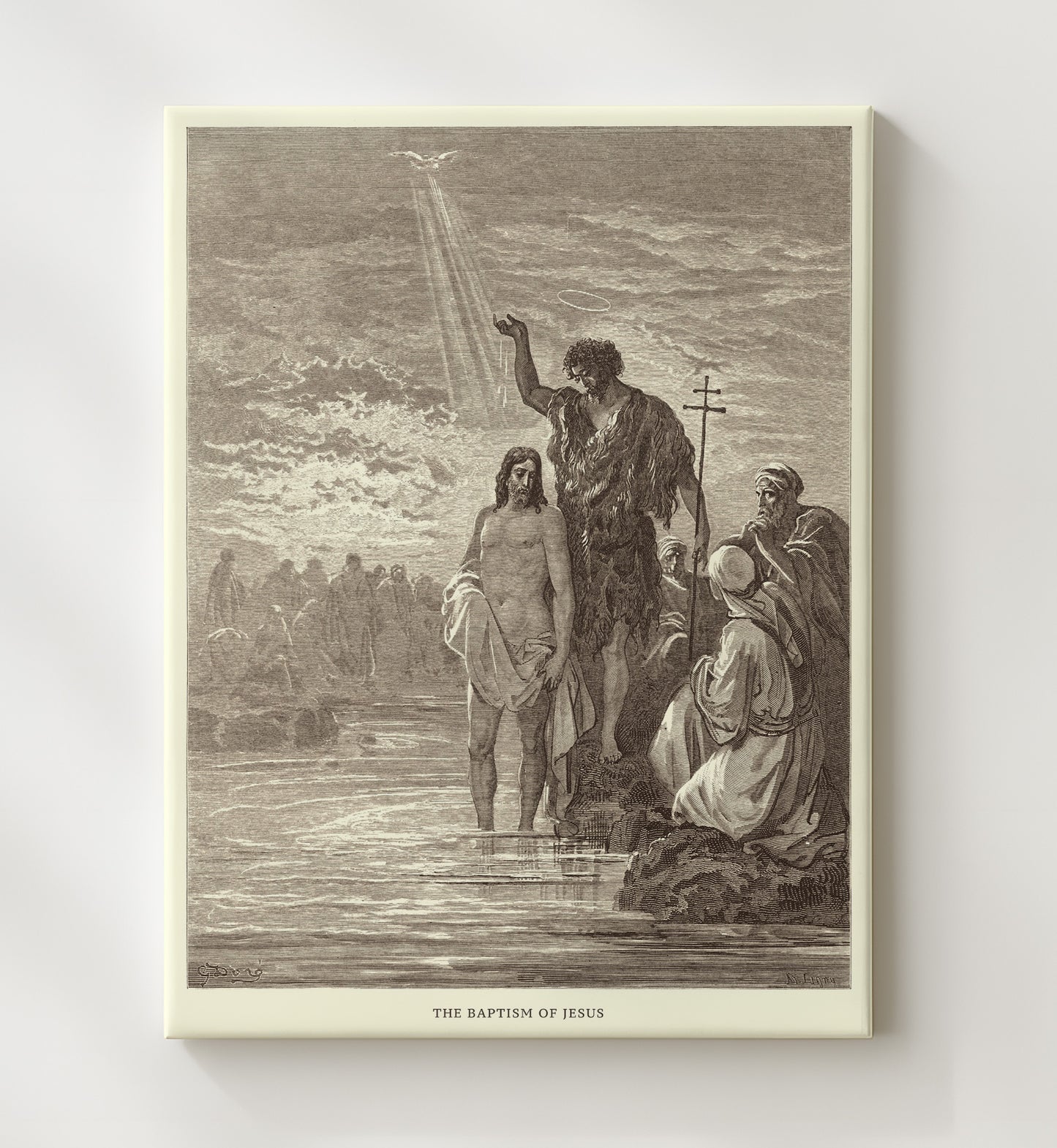 Jesus Ascends to Heaven Acts 1:9-11 Dore Bible Illustration Wall Art 20x24 Canvas wall art print
