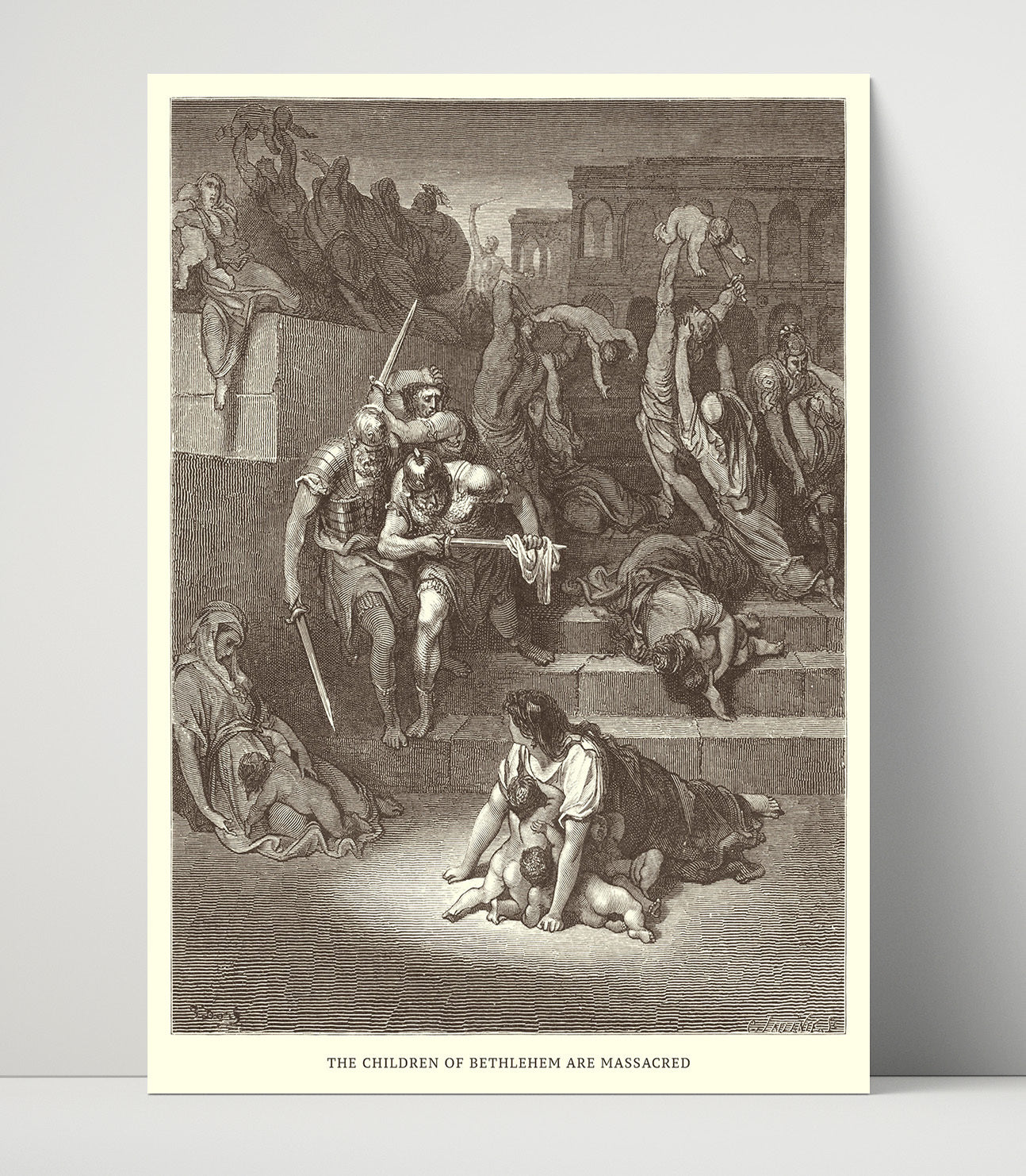 Jesus Enters into Jerusalem Matthew 21:1-11 Dore Bible Illustration Wall Art 16x20 Unframed Print wall art print