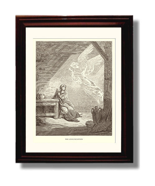 Jesus Falls Beneath the Cross Luke 23:26-31 Dore Bible Illustration Wall Art 8x10 Beveled Frame wall art print