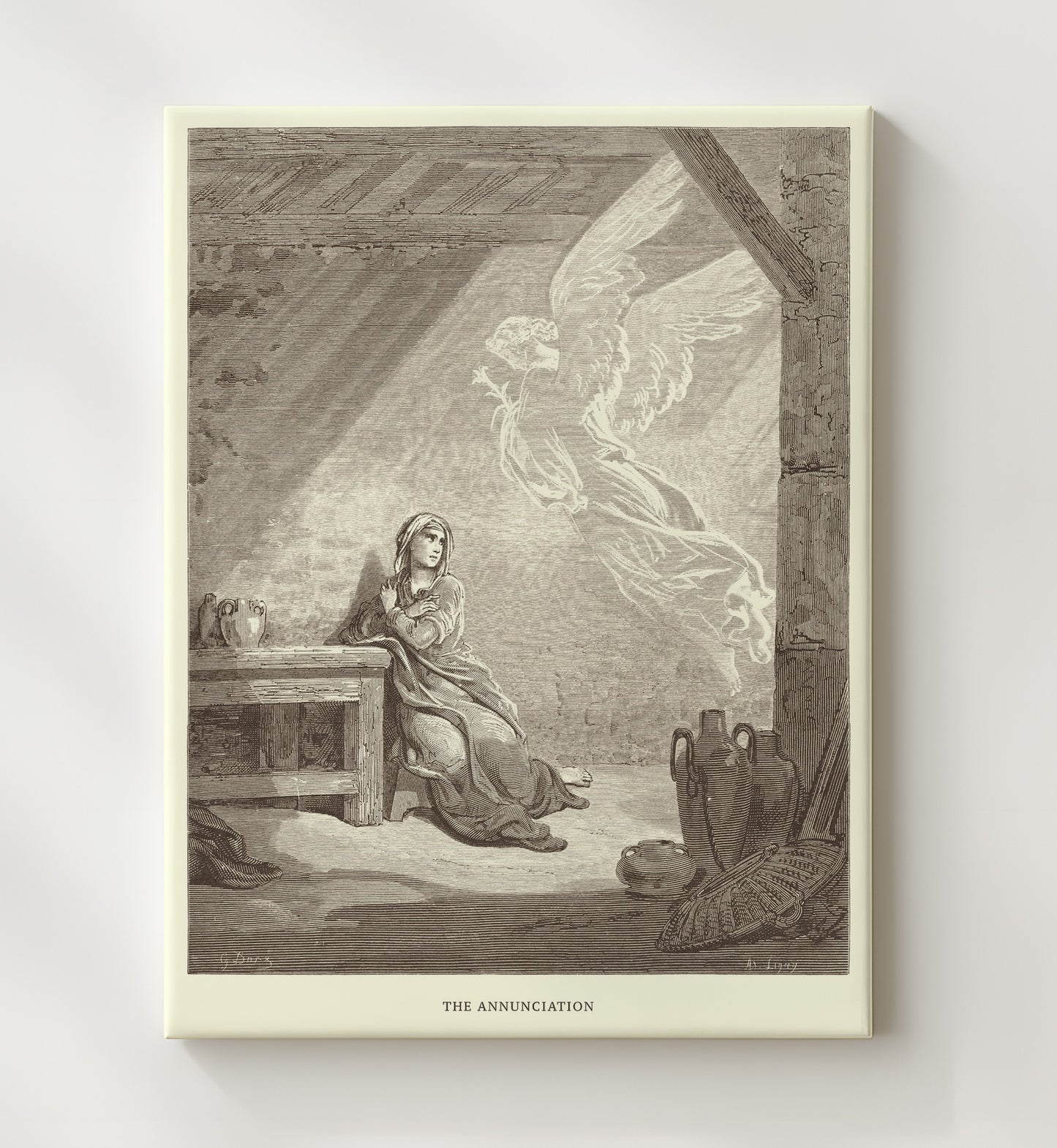 Jesus Falls Beneath the Cross Luke 23:26-31 Dore Bible Illustration Wall Art 20x24 Canvas wall art print