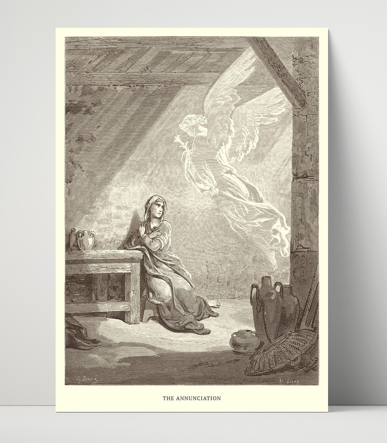 Jesus Falls Beneath the Cross Luke 23:26-31 Dore Bible Illustration Wall Art 16x20 Unframed Print wall art print
