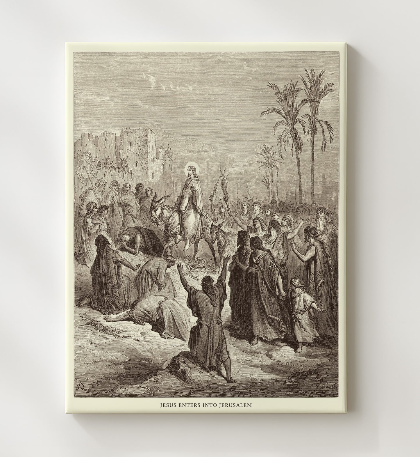 Jesus Feeds the Multitudes Matthew 14:13-21 Dore Bible Illustration Wall Art 20x24 Canvas wall art print