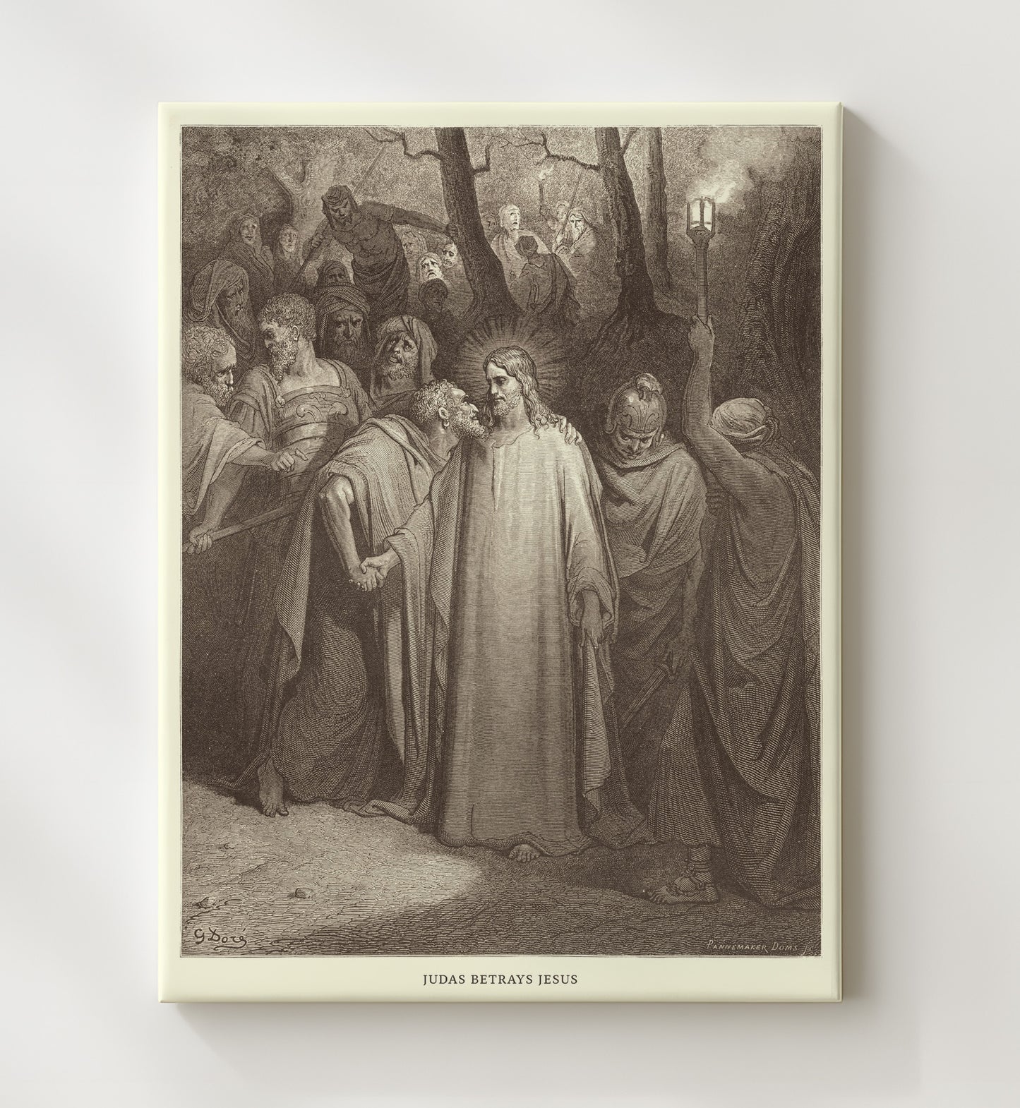 Jesus Heals a Demoniac Mark 1:21-28 Dore Bible Illustration Wall Art 20x24 Canvas wall art print
