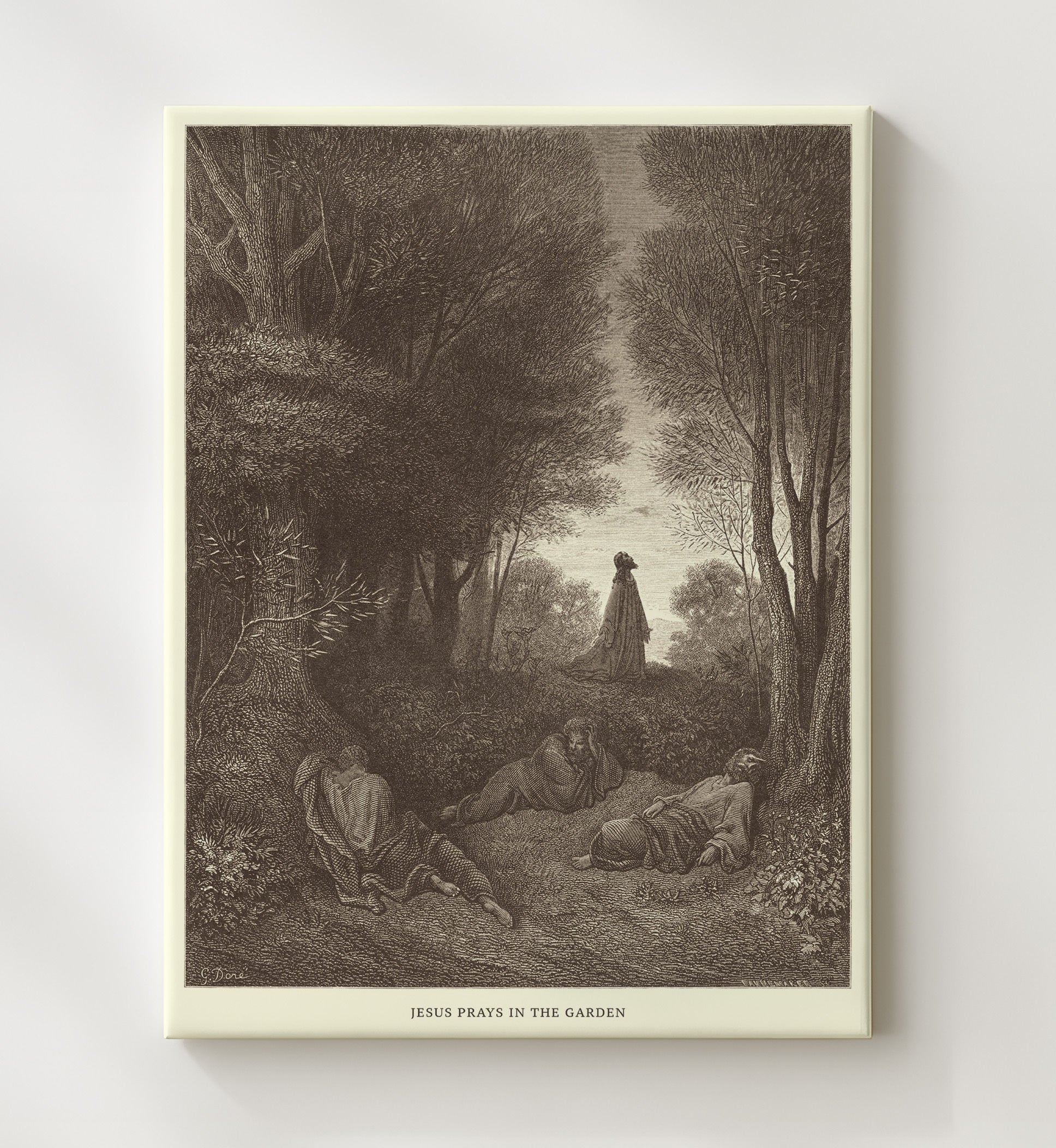 Jesus Heals the Epileptic Demoniac Matthew 17:14-18 Dore Bible Illustration Wall Art 20x24 Canvas wall art print