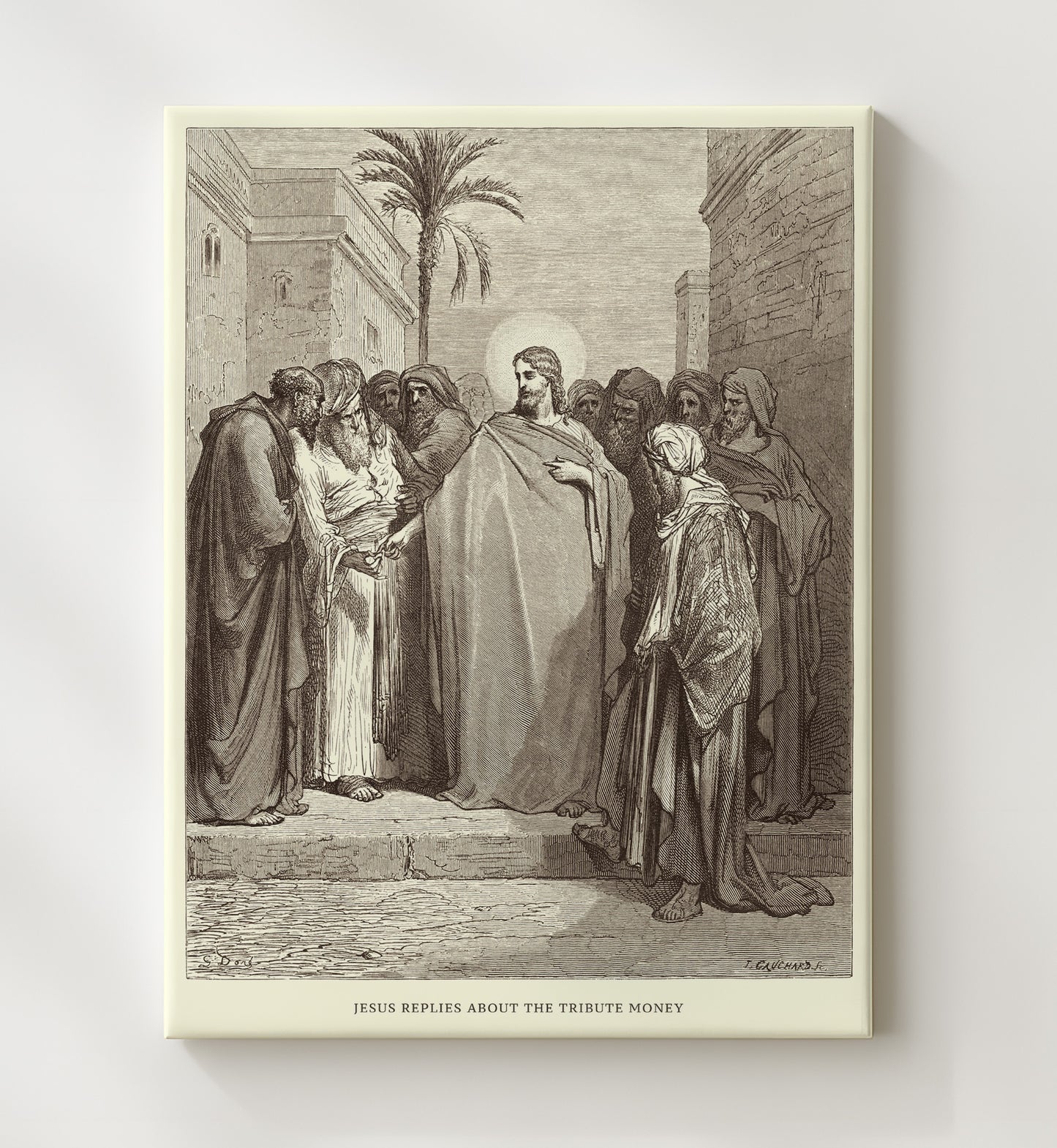 Jesus Heals the Sick Matthew 15:29-31 Dore Bible Illustration Wall Art 20x24 Canvas wall art print