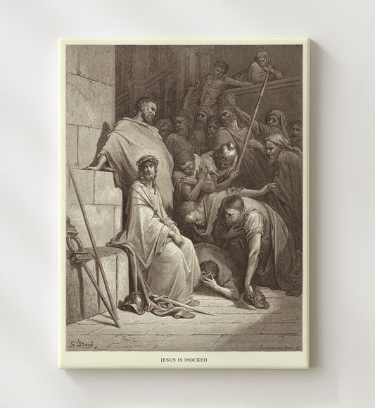 Jesus Is Mocked - Matthew 27:27-31 - Doré - 20x24 Canvas
