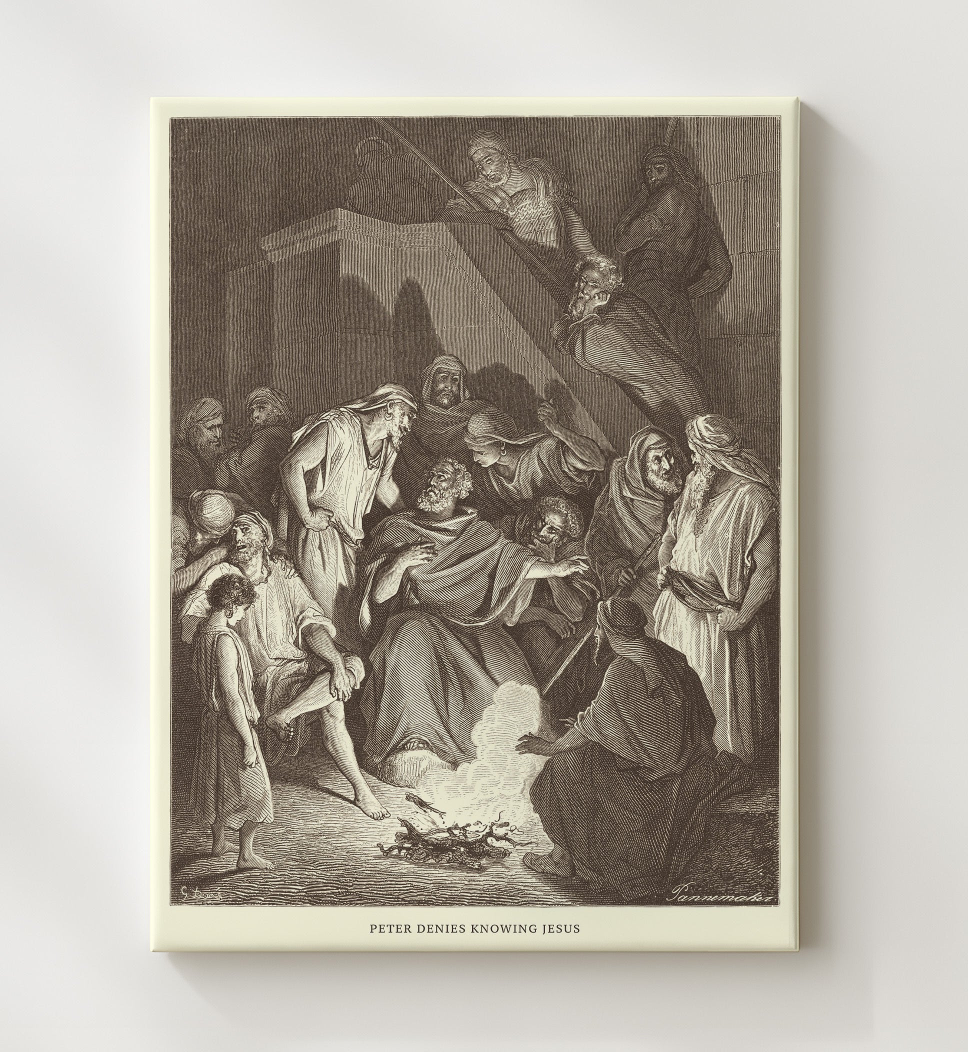 Jesus Is Presented to the People John 19:4-16 Dore Bible Illustration Wall Art 20x24 Canvas wall art print