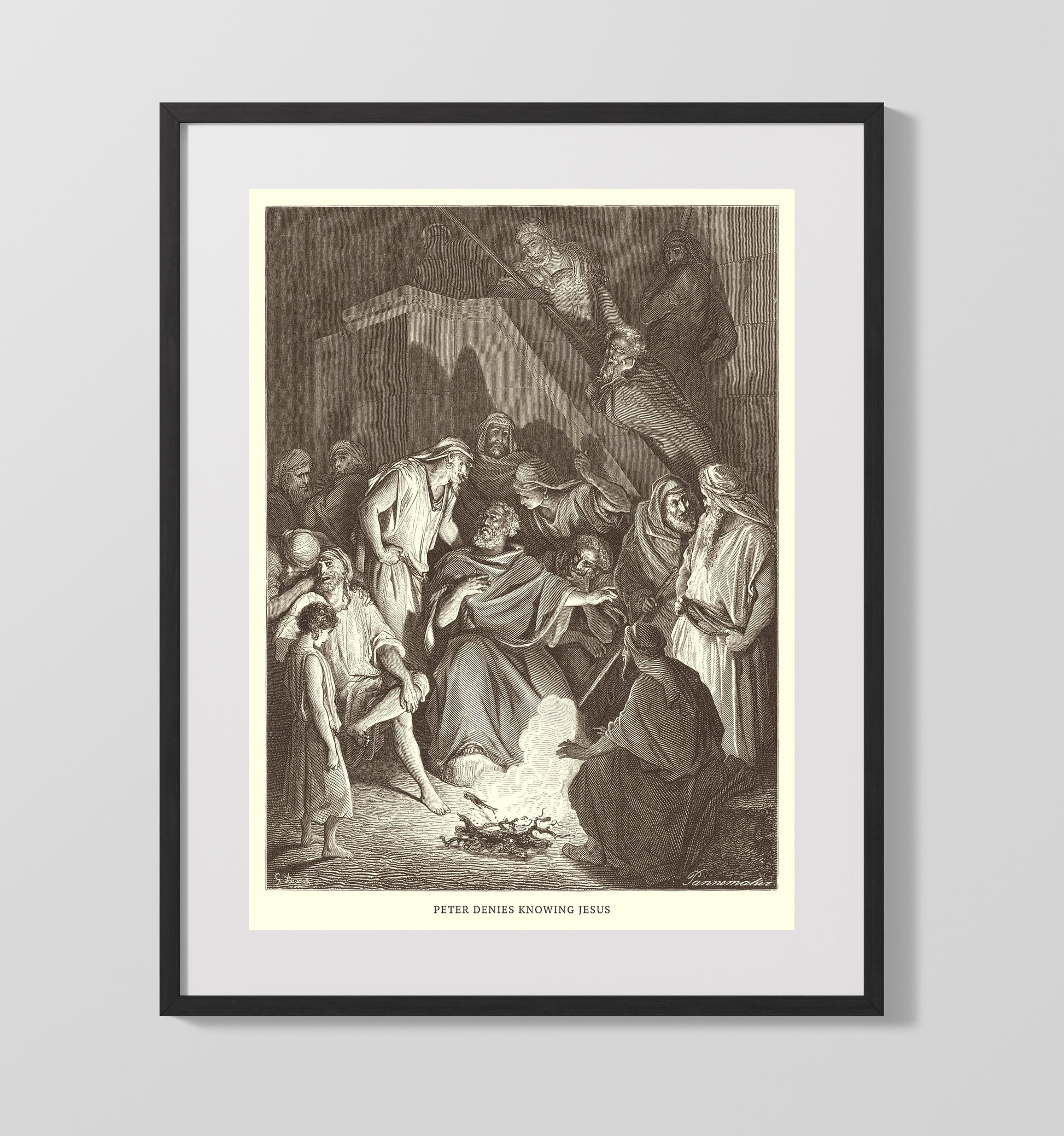 Jesus Is Presented to the People John 19:4-16 Dore Bible Illustration Wall Art 16x20 Gallery Frame wall art print