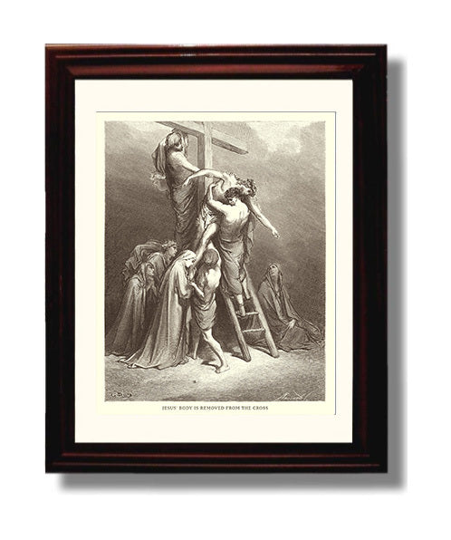 Jesus Is Scourged John 19:1 Dore Bible Illustration Wall Art 8x10 Beveled Frame wall art print