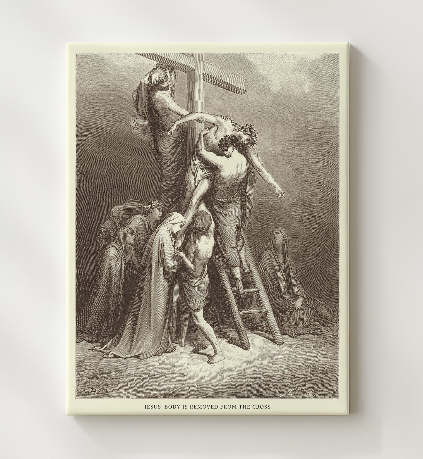 Jesus Is Scourged John 19:1 Dore Bible Illustration Wall Art 20x24 Canvas wall art print
