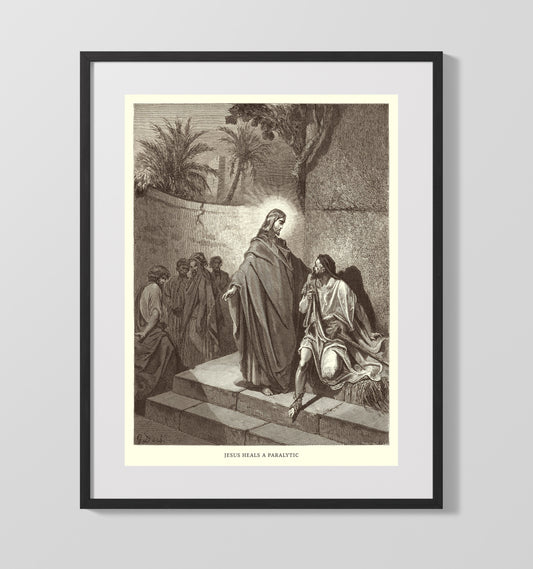 Jesus Prays in the Garden - Matthew 26:36-46 - Doré - 16x20 Gallery Frame