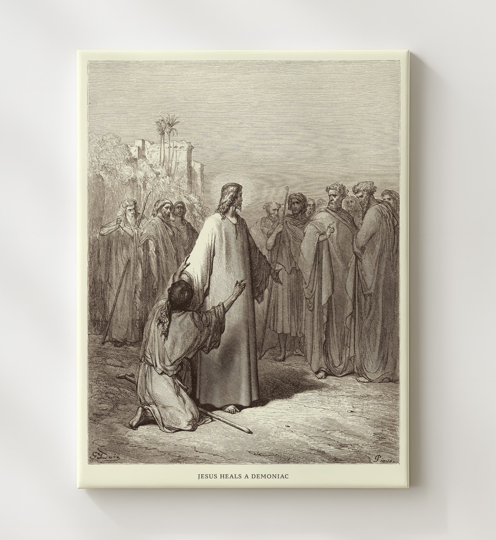 Jesus Questions the Doctors Luke 2:41-52 Dore Bible Illustration Wall Art 20x24 Canvas wall art print