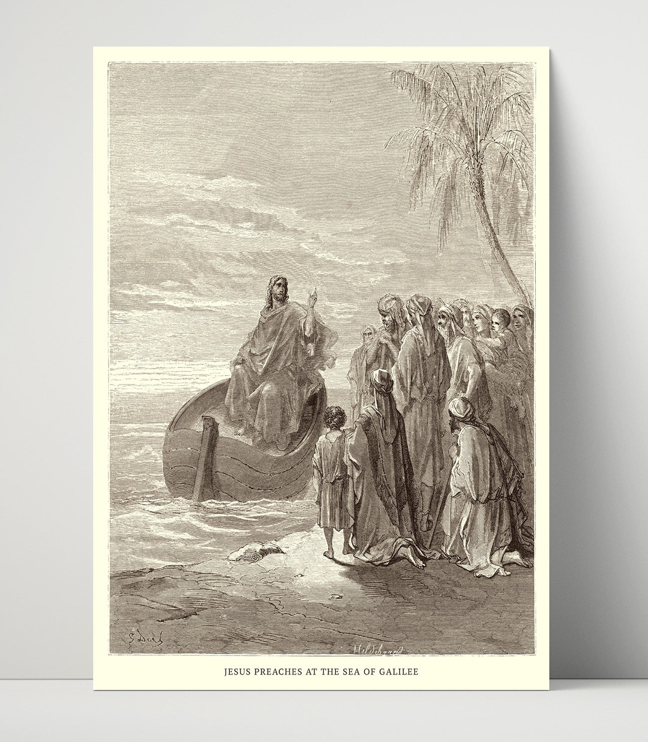Jesus Raises the Daughter of Jairus Mark 5:35-43 Dore Bible Illustration Wall Art 16x20 Unframed Print wall art print