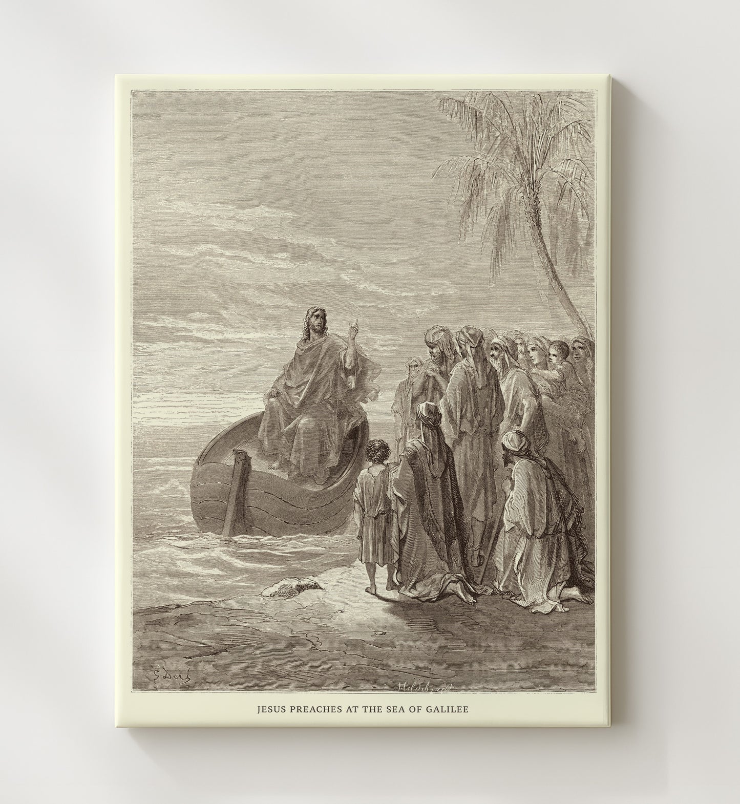 Jesus Raises the Daughter of Jairus Mark 5:35-43 Dore Bible Illustration Wall Art 20x24 Canvas wall art print