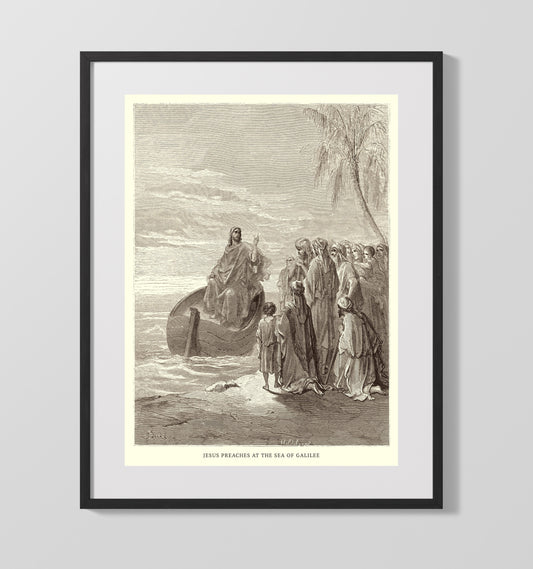 Jesus Raises the Daughter of Jairus - Mark 5:35-43 - Doré - 16x20 Gallery Frame