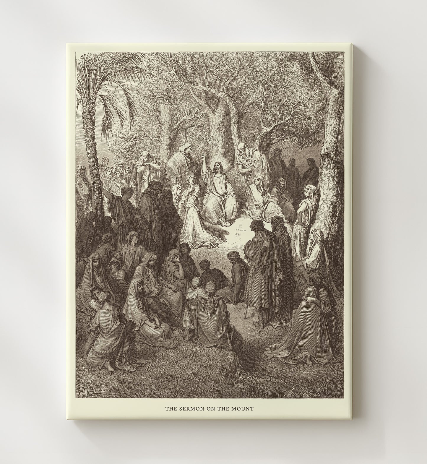 Jesus Replies About the Tribute Money Matthew 22:15-22 Dore Bible Illustration Wall Art 20x24 Canvas wall art print
