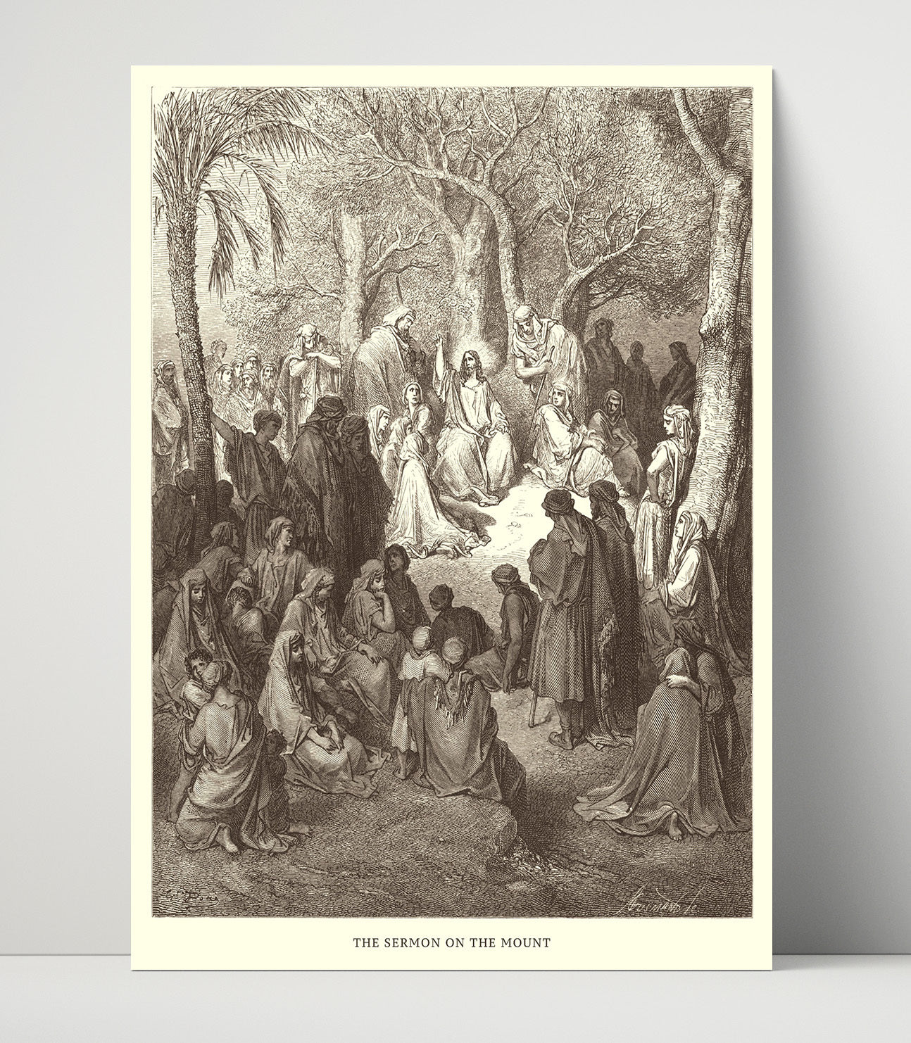 Jesus Replies About the Tribute Money Matthew 22:15-22 Dore Bible Illustration Wall Art 16x20 Unframed Print wall art print