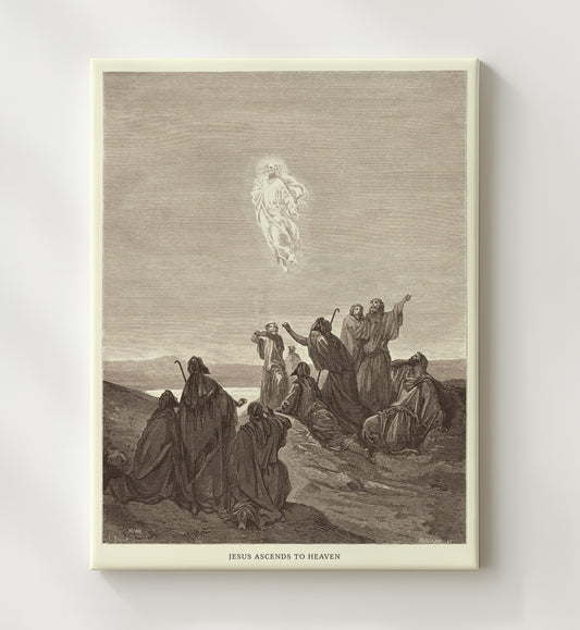 Jesus and Two Disciples Go to Emmaus Luke 24:13-35 by Gustave Doré 8x10 Canvas Bible illustration wall art