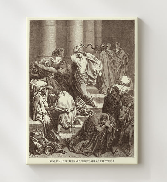 Jesus and the Woman Taken in Adultery John 8:1-11 by Gustave Doré 8x10 Canvas Bible illustration wall art