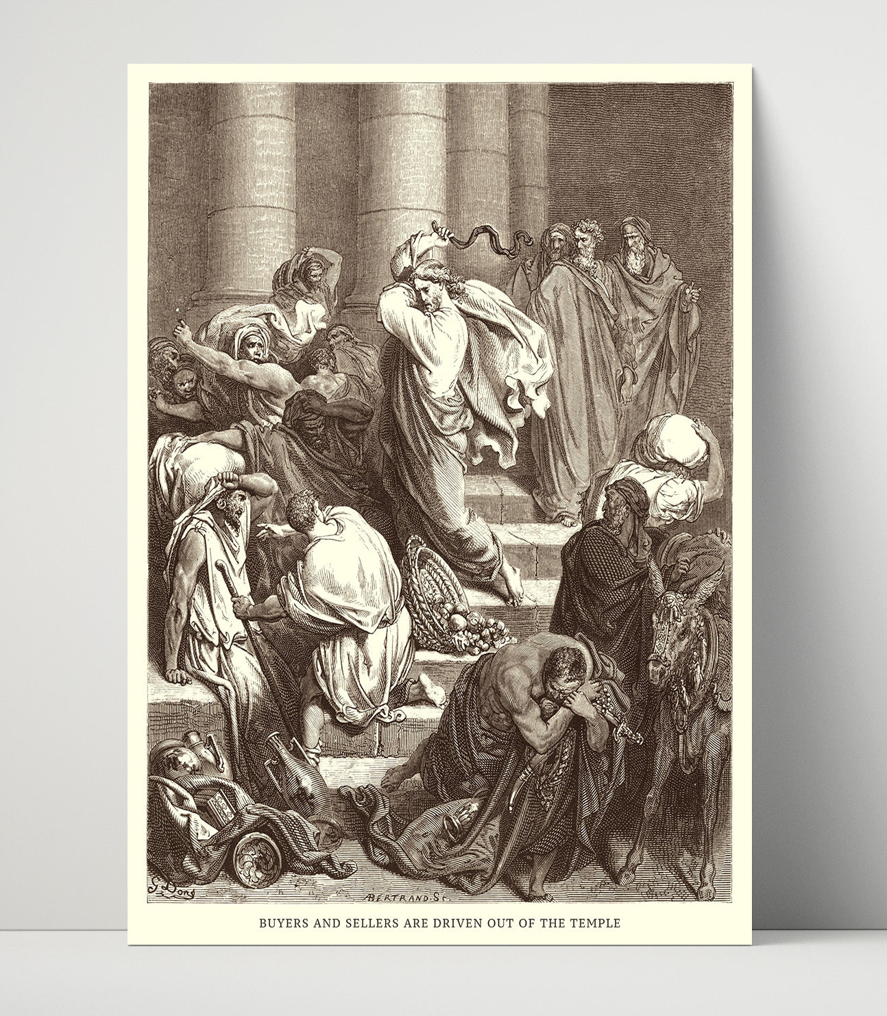 Jesus and the Woman Taken in Adultery John 8:1-11 Dore Bible Illustration Wall Art 16x20 Unframed Print wall art print
