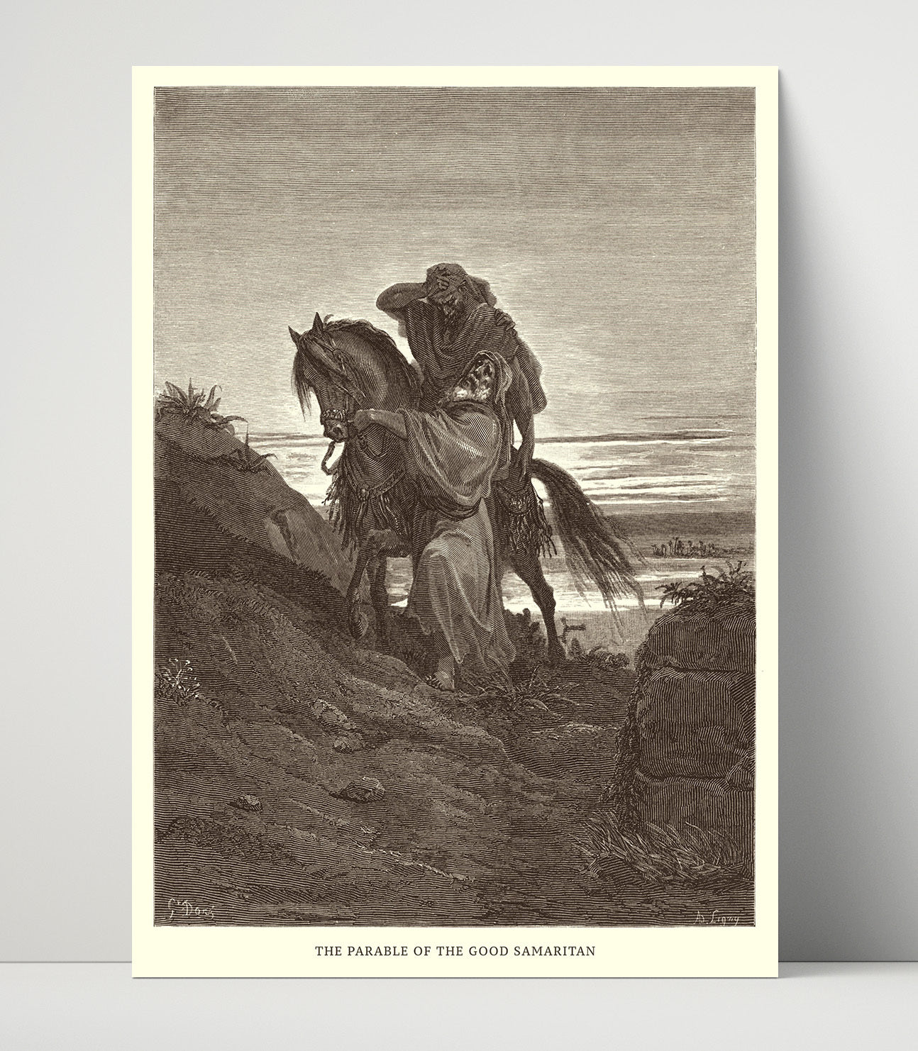 Jesus at the House of Martha and Mary Luke 10:38-42 Dore Bible Illustration Wall Art 16x20 Unframed Print wall art print
