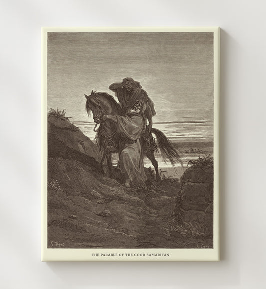 Jesus at the House of Martha and Mary Luke 10:38-42 by Gustave Doré 8x10 Canvas Bible illustration wall art