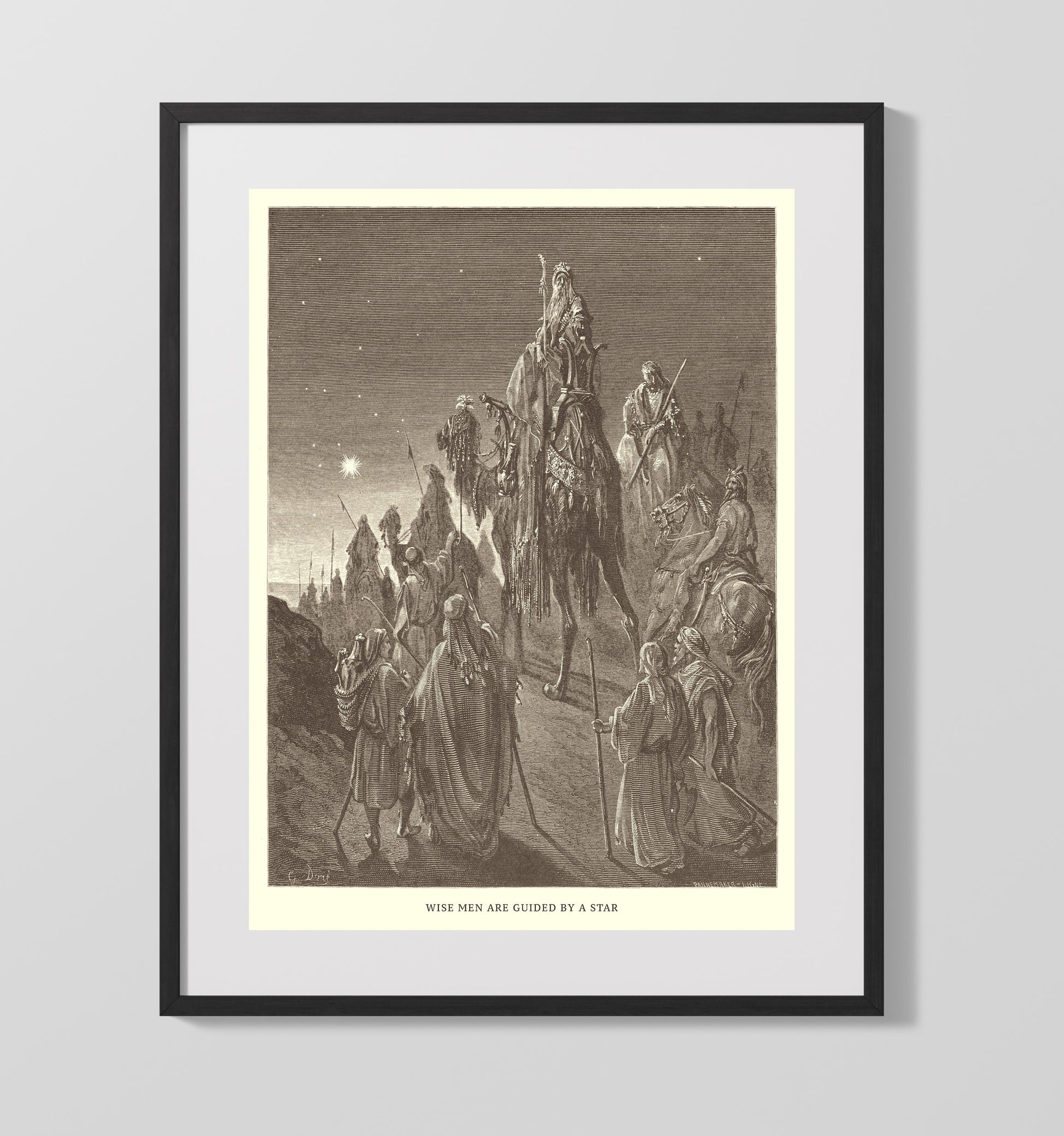 Jonah Preaches to the Ninevites Jonah 3 Dore Bible Illustration Wall Art 16x20 Gallery Frame wall art print