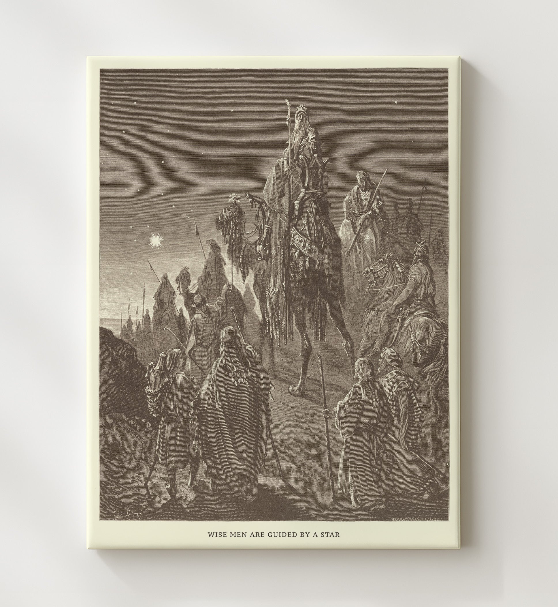 Jonah Preaches to the Ninevites Jonah 3 Dore Bible Illustration Wall Art 20x24 Canvas wall art print